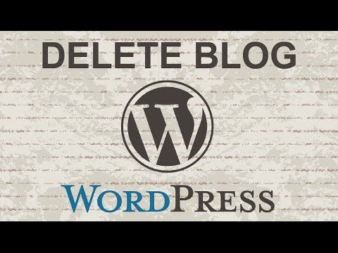 how to delete wordpress account