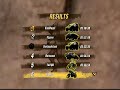 This is me playing Motorstorm on the PS3. Man do I suck at this game! There are 2 games that I really suck at. Motorstorm, and Street Fighter 2. Anyway the 1st level is Rock Hopper which I go with a new bike I had recently unlocked. I was so damn close to finishing! v_v And the 2nd one was Coyote Rage which I go with a big rig whose specific name escapes me. I know it's kind of hard to see because it's night. Sorry about that I didn't know the host would make it that way.
