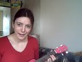 Playing my pink ukulele!