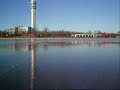 Schaatsen op natuurijs veerplas te Haarlem