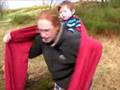 Rucksack Carry with long Didymos wrap Babywearing Mama