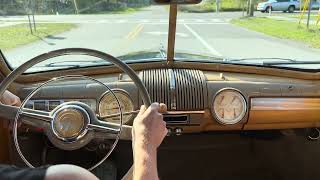 Modified 1947 Ford Super Deluxe Woody Wagon Driving