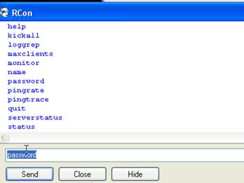 how to use rcon in vent