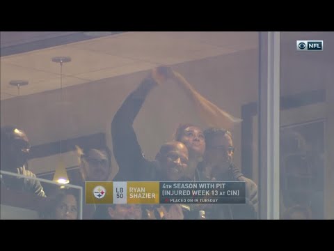 Video: Ryan Shazier Waves Terrible Towel from Stands & Cheers On His Team! | Pats vs. Steelers | NFL Wk 15