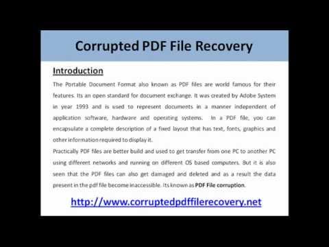 how to repair pdf corrupted file