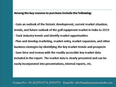 Golf Equipment Market in India to 2019