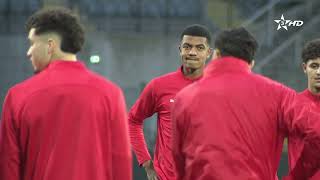 تداريب المنتخب الوطني استعدادا للمباراة المقبلة