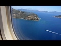 Approach and landing at Skiathos Airport thomas cook tcx 1142 G-FCLK