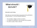 Help writing a CV