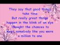 Hannah Montana-One in a Milion Lyrics