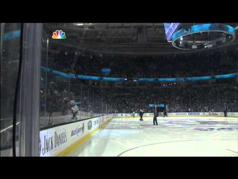couture - Logan Couture wrister OT goal 2-1 May 18 2013 LA Kings vs SJ Sharks NHL Hockey. NBC Sports feed. Announcers PBP John Forslund, color Joe Micheletti. West sem...