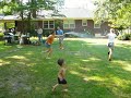 5 Jun: Playing with a spraying hose outside in Bowman, SC