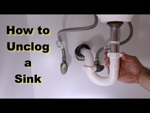 how to unclog a sink that is full of water