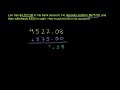 Subtracting Decimals Word Problem Video Tutorial