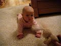 Baby learning to crawl