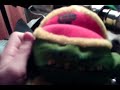 Old 1980`s Pac-Man Plush Toy Review With Green Shirt