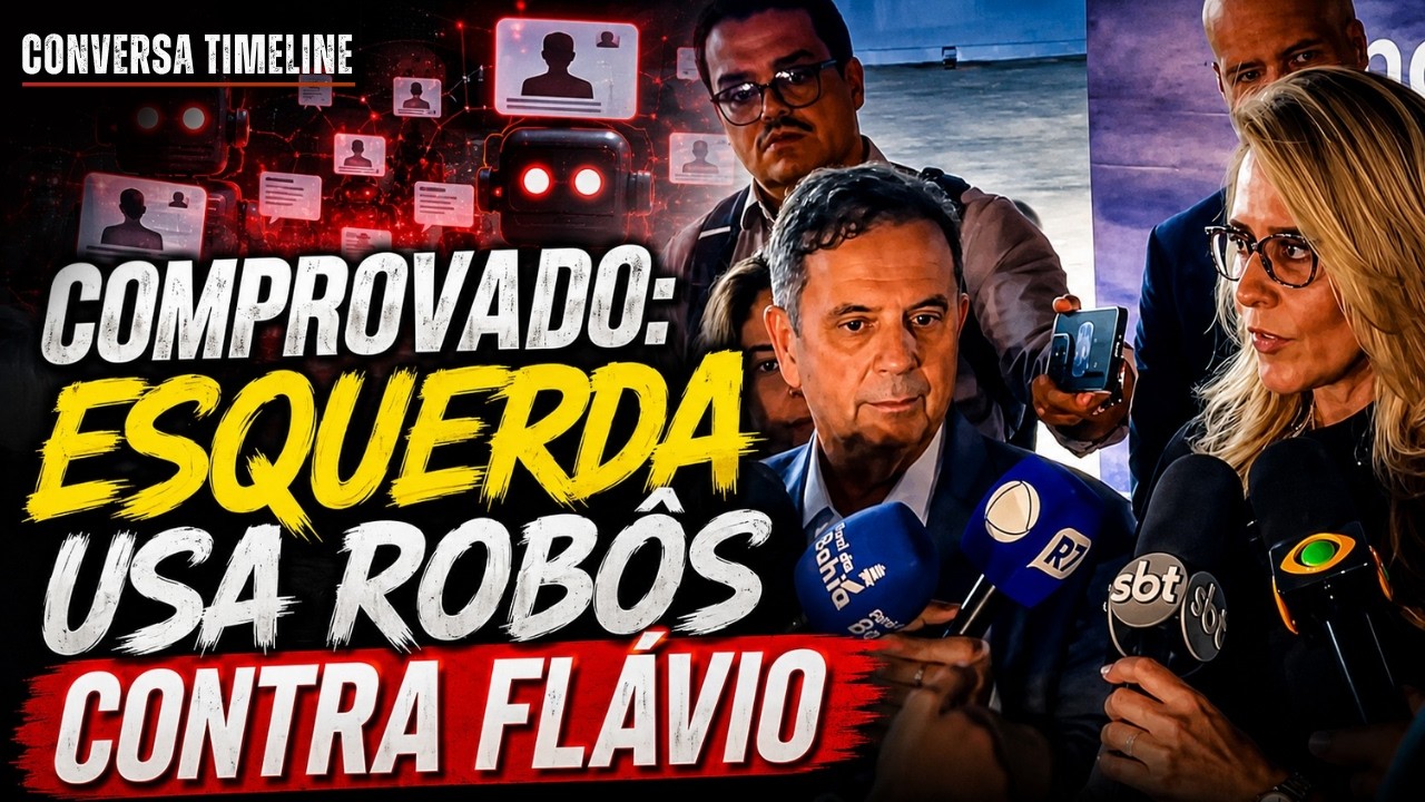 Comprovado! Esquema de bots da esquerda contra Flávio Bolsonaro - CONVERSA TIMELINE