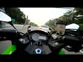 Kawasaki Z1000sx VS Audi A4 2.0T I've changed front sprocket to 16T (ori 15T) so my actual speed would be +10% ..at 11K rpm on 6th gear speed is at 265KM/h not 249 as shown in meter ;) More info on gearing go to www.gearingcommander.com Video on HD! p/s: to play with car what you need to do is let they think that they are winning and give them some time to get their top speed..now its your turn to show who's the boss!
