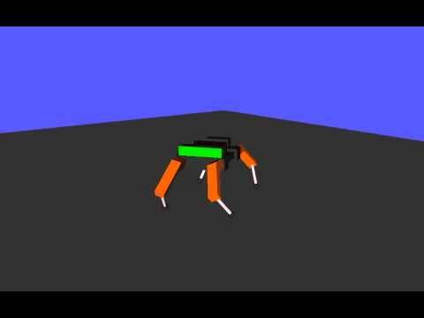 Quadruped walking on low friction