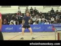 a loser celebrating over 1 point.