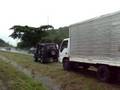 giuliano de desafio global sacando un camion pegado