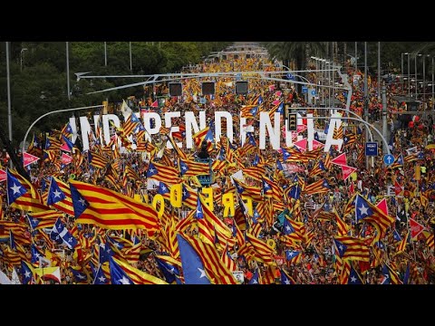 Barcelona: Demonstration am Nationalfeiertag für die  ...