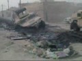 Humvee in Iraq stuck in sewer trench