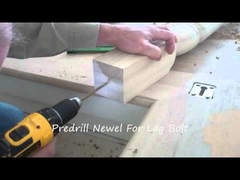 how to fasten handrail to newel post