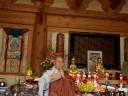 Ling rinpoche visits Korea(green buddha)