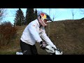 Having fun around the house on my dirtbike, a Husqvarna TE 449.