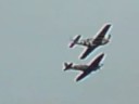 P-51 and spitfire fly by duxford airshow 2008