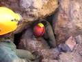 Nuria saliendo de la Cueva del Agua (Sorbas)