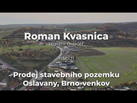 Video Prodej stavebního pozemku 814 m2, Oslavany, Brno-venkov