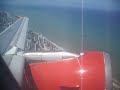 Decolando de Recife, vista aérea de Boa Viagem