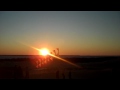 Sunset kite flying