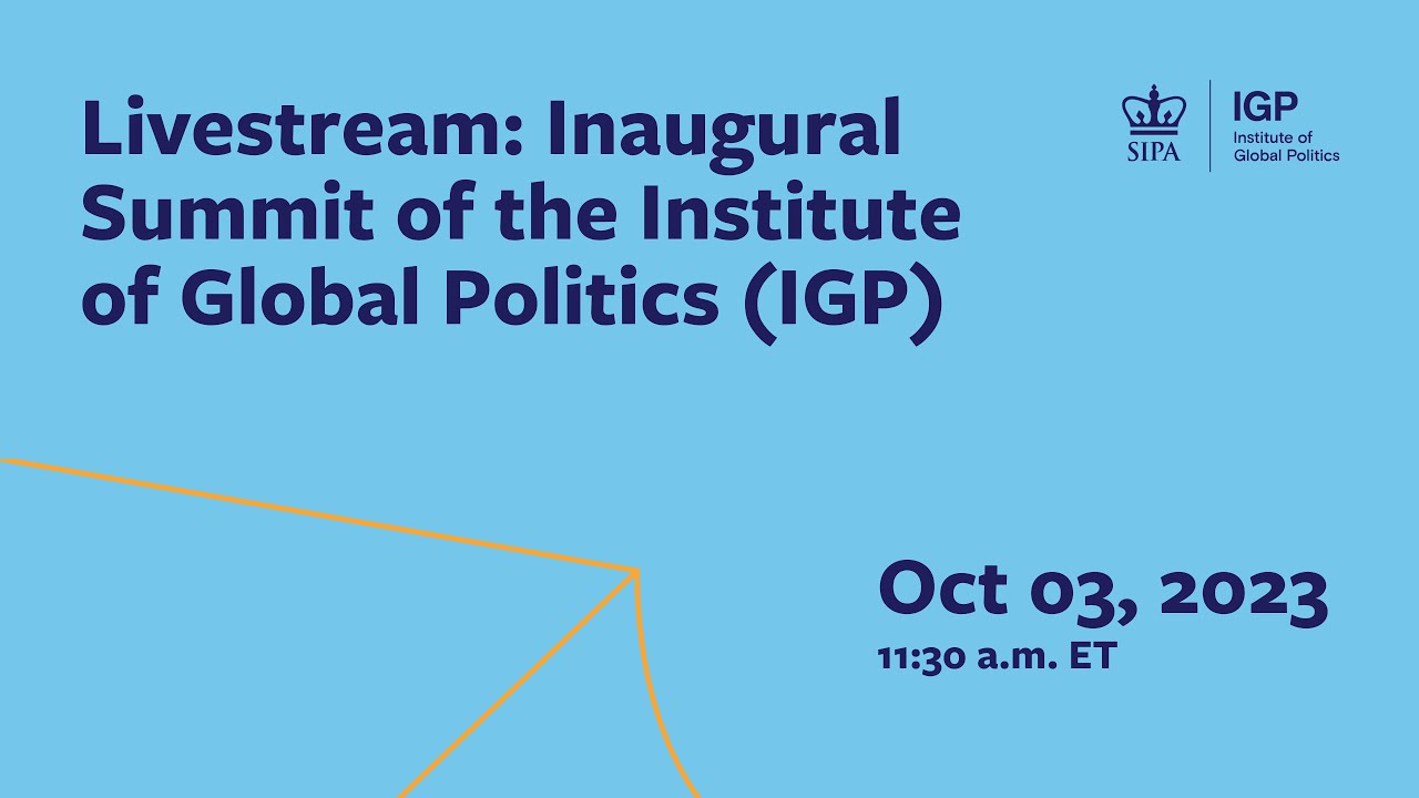 Tim Wu @Inaugural Summit of the Institute of Global Politics