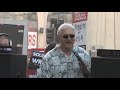 leo reed speaks at the labor solidarity rally, hollywood blvd...