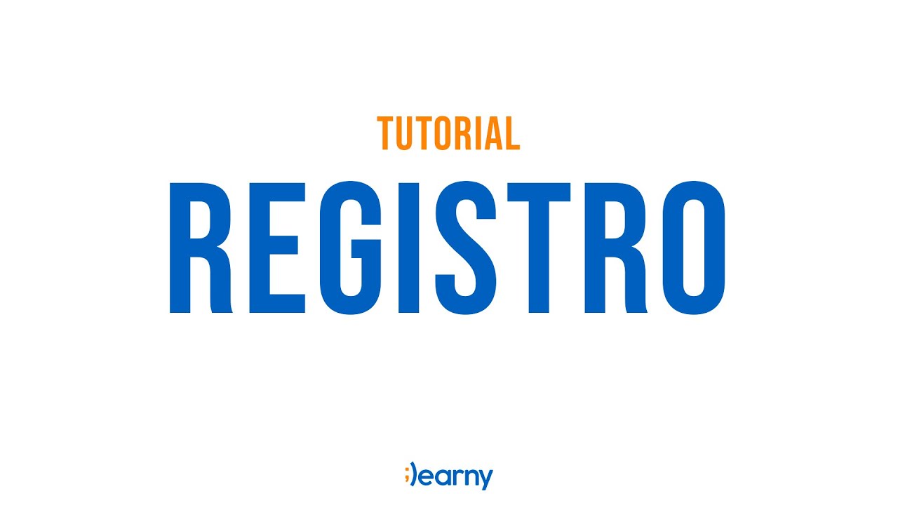 Tutorial Registro