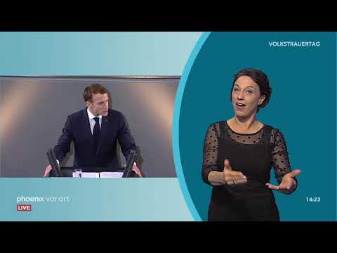 Rede von Emmanuel Macron bei der Gedenkstunde zum Vol ...