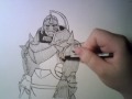 This video shows Alphonse and Edward Elric. For those who are unfamiliar with the anime, the giant suit of armor is actually the little brother. After performing an act that defied the laws of life, Alphonse lost his body, and Edward lost his right arm and leg. Together they are attempting to correct the punishments they have suffered.
