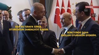 Ekrem İmamoğlunun sandalyesi kırılınca Cumhur