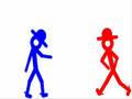 Stickman animation Red vs Blue