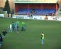 half time penalty shoot out between bath supporters and the south of england northern ireland supporters' club.