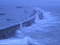 Brixham Dawn Waves Over The Breakwater April 18th 2008