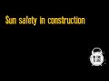 sun safety in construction
