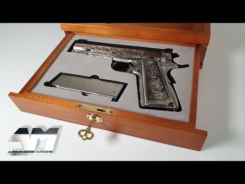 DELUXE WOODEN DISPLAY CASE FOR AIRSOFT 1911 / Airsoft Unboxing