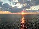 Sunset on the ferry Puttgarden to Rodby Sunset on the ferry Puttgarden to Rodby