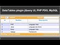 DataTables Plugin con jQuery U, PHP PDO y MySQL
