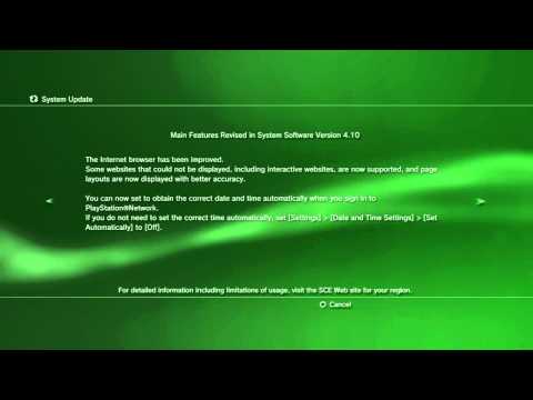 how to perform a system software update on ps3