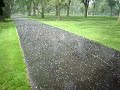 hailstorm in Cantigny Park Illinois hailstorm in Cantigny Park Illinois